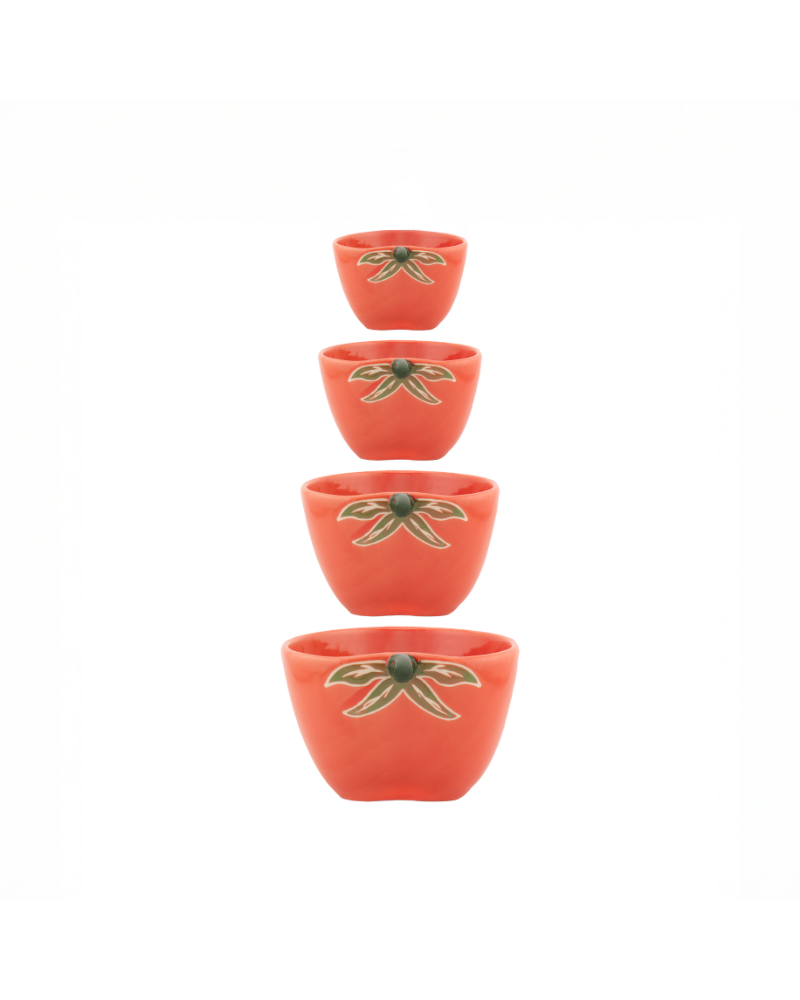 Tomato Shaped Measuring Bowls Set of 4