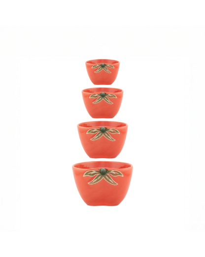 Tomato Shaped Measuring Bowls Set of 4