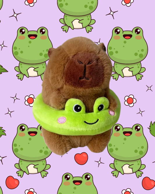Capybara With Frog Floaty Soft Toy