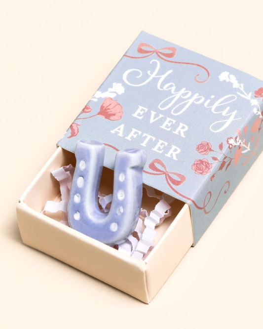 Horseshoe Tiny Ceramic Token In Matchbox