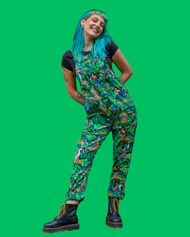 Pond Birds Unisex Stretch Dungarees