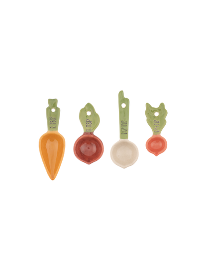 Vegetable Measuring Spoons In Crate Set