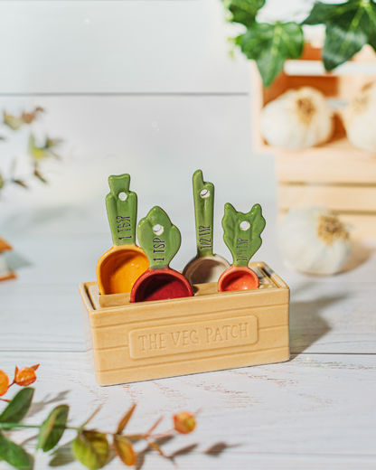 Vegetable Measuring Spoons In Crate Set
