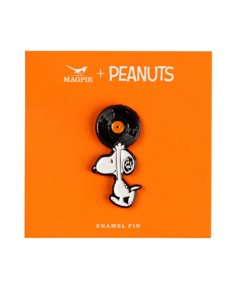 Peanuts Snoopy Vinyl Record Enamel Pin Badge