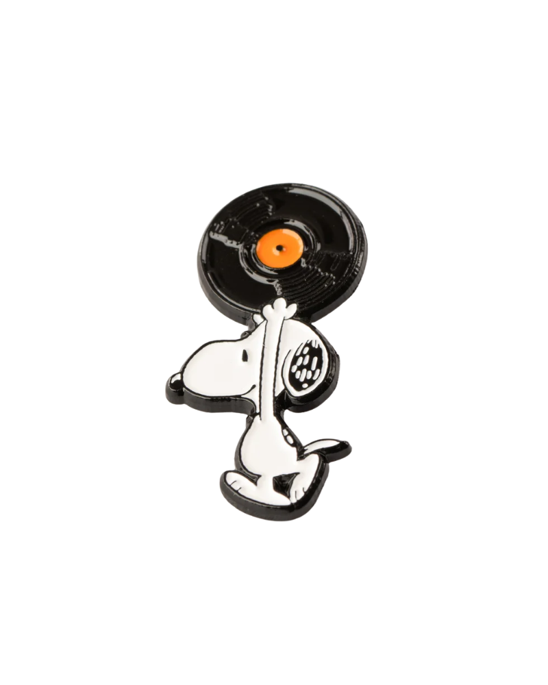 Peanuts Snoopy Vinyl Record Enamel Pin Badge