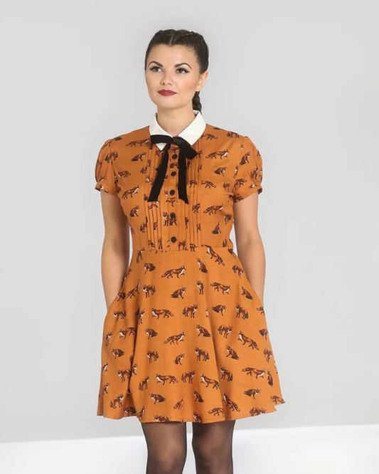 Vixey Foxy Dress In Brown