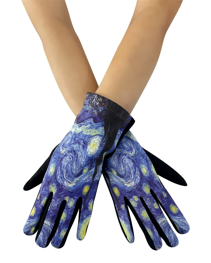 Vincent Van Gogh Starry Night Touchscreen Gloves