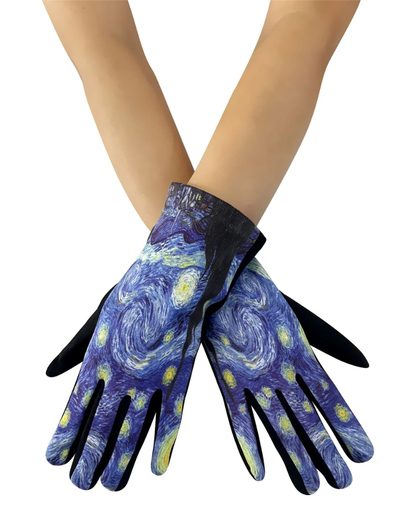 Vincent Van Gogh Starry Night Touchscreen Gloves
