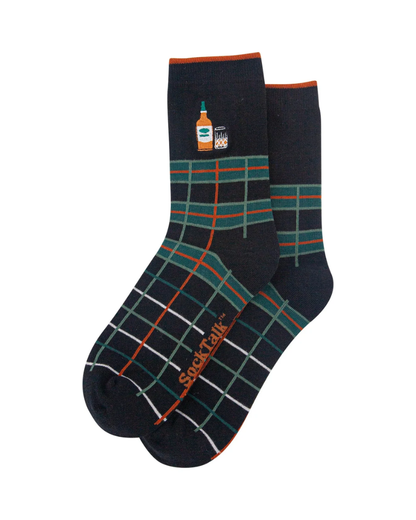 Whisky Combed Cotton Embroidered Unisex Socks