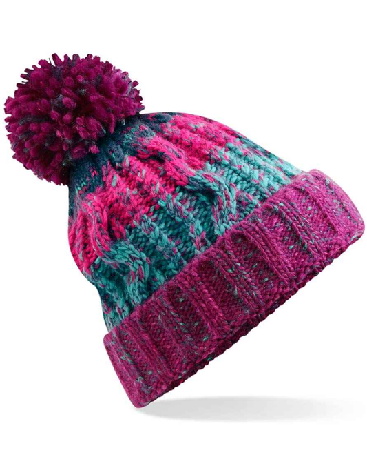 Winter Berries Beechfield Corkscrew Pom Pom Beanie