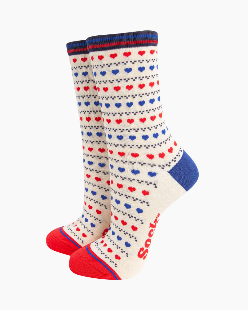 Fair Isle Hearts Unisex Socks