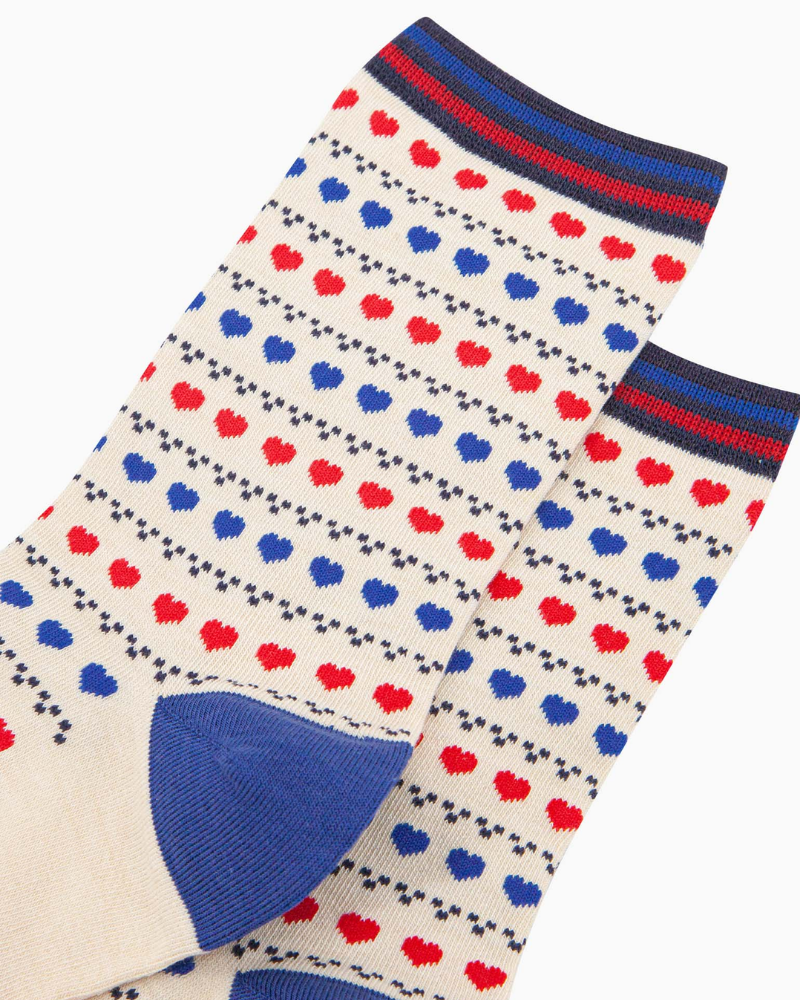 Fair Isle Hearts Unisex Socks