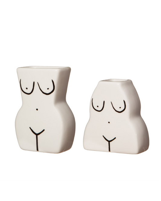 Female Form Bud Vases Set of Two
