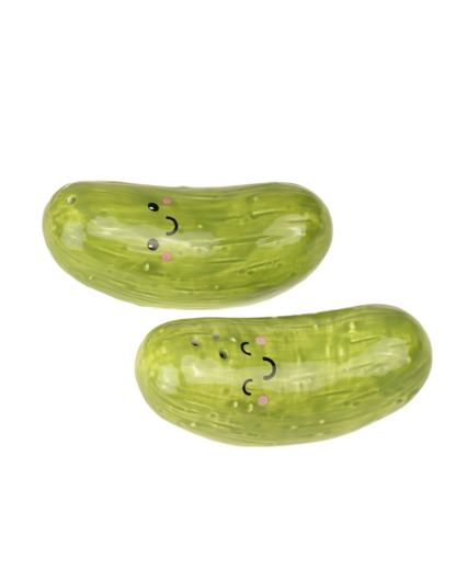 Pickle Salt and Pepper Shakers