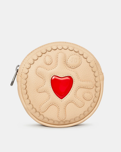 Jammy Dodger Real Leather Round Zip Purse