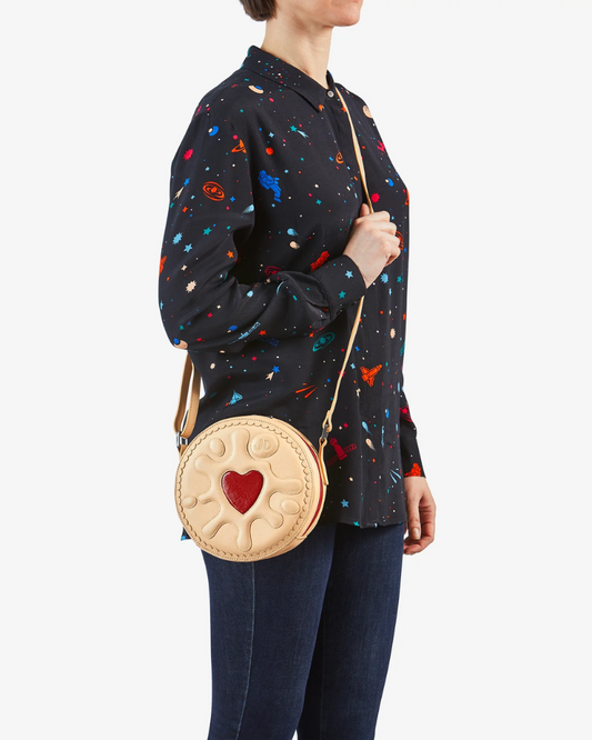 Jammy Dodger Real Leather Crossbody Bag