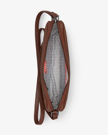 Bourbon Biscuit Real Leather Crossbody Bag