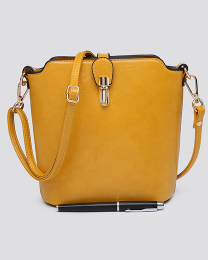 Large Osprey Style Vegan Leather Crossbody Bag