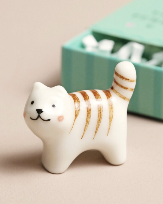 Purrfect Cat Tiny Ceramic Token In Matchbox
