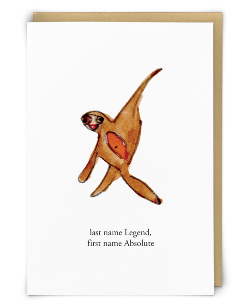 Last name Legend, first name Absolute Sloth Card