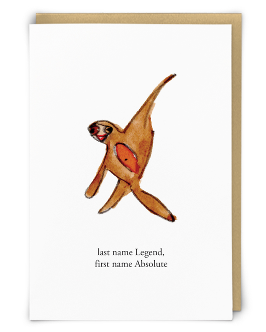 Last name Legend, first name Absolute Sloth Card