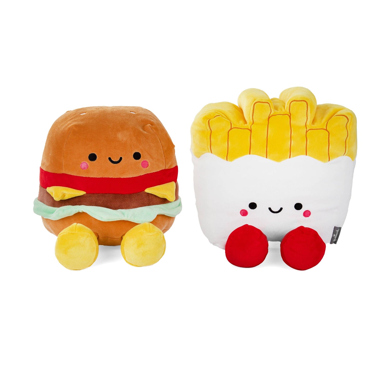 Jumbo Burger And Fries Magnetic Plush Toy Pair
