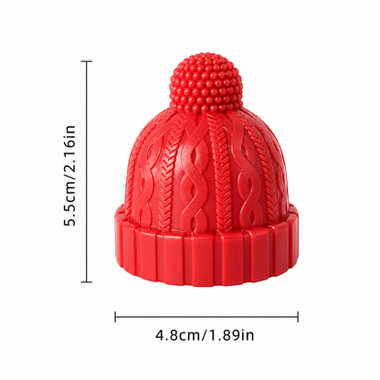 Red Beanie Silicone Bottle Stopper