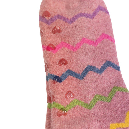 Pink Zig-Zag Non-Slip Cosy Socks