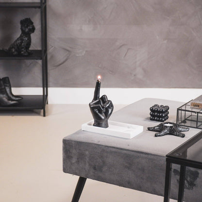 Middle finger Candle Black