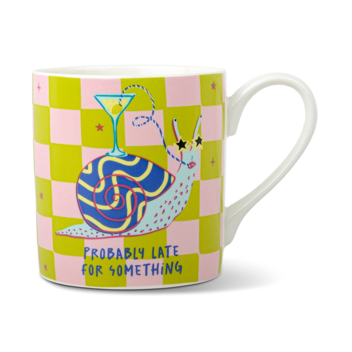 Probably Late for Something Snail Hijinx Ceramic Mug