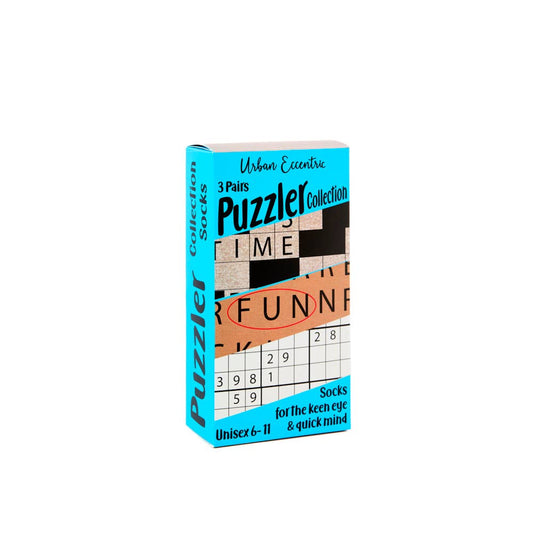 Puzzler Unisex Socks Gift Box Of 3 Pairs