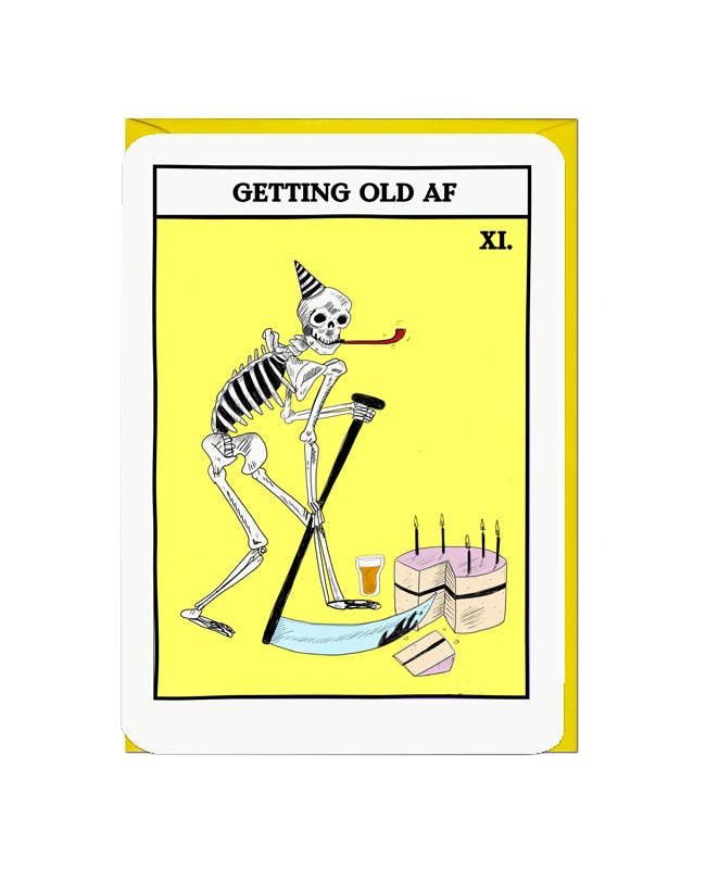 Getting Old AF Tarot Birthday Card