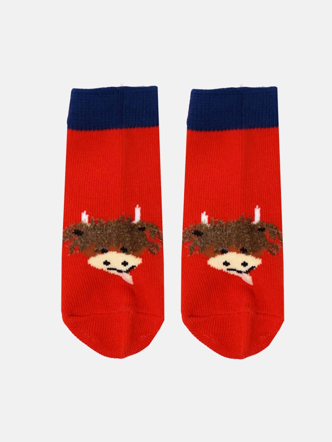 Hamish Highland Cow Fluffy Socks: 6-12 Months