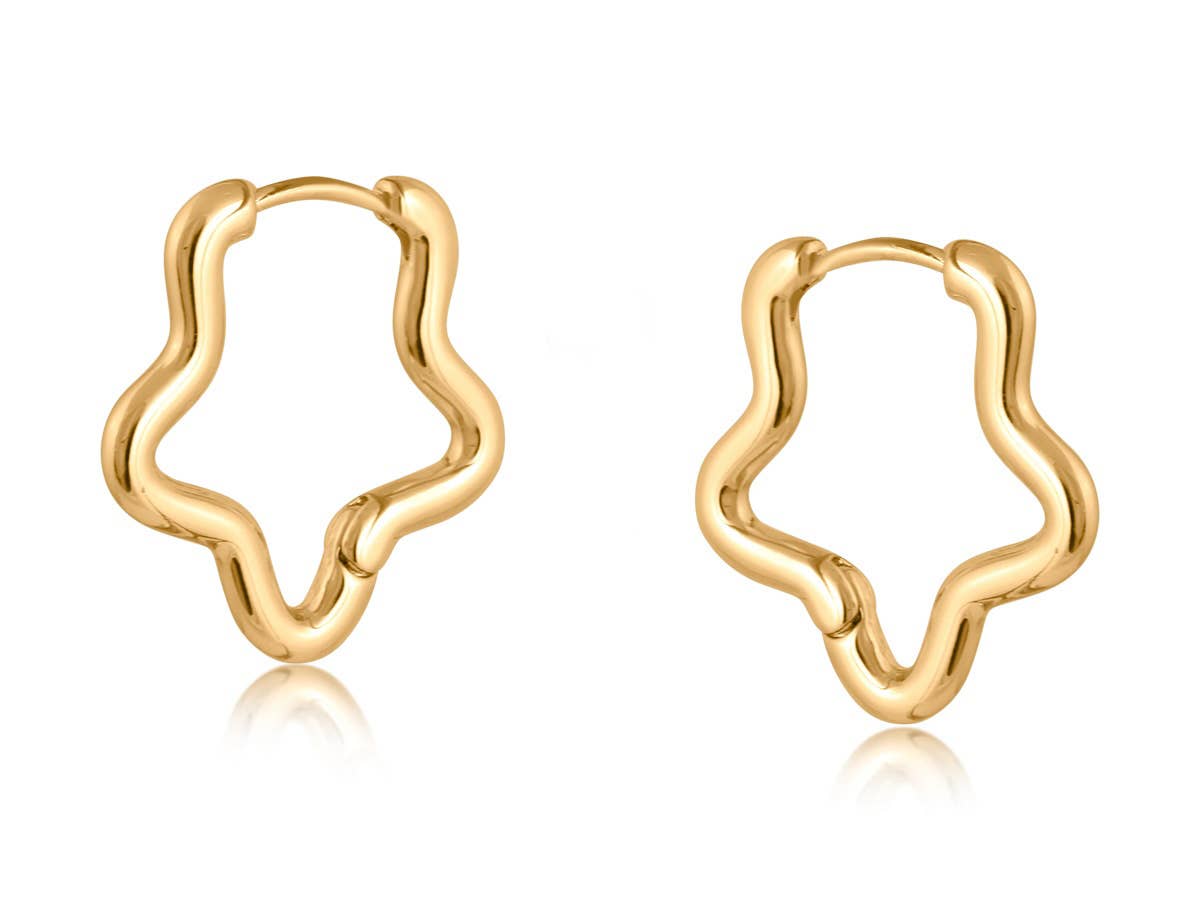 Soraya Organic Squiggle Hoops