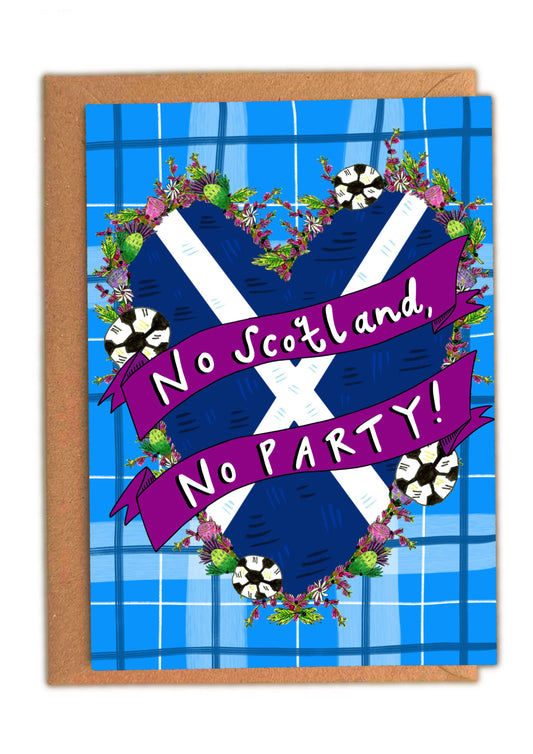 No Scotland, No Party! Scotland World Cup Greetings Card