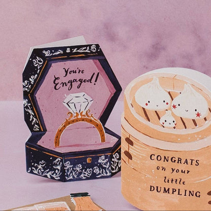 Engagement Ring Box Greeting Card