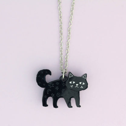 Black Cat Charm Necklace