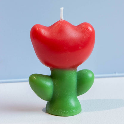 Have A Lovely Day Red Tulip Candle