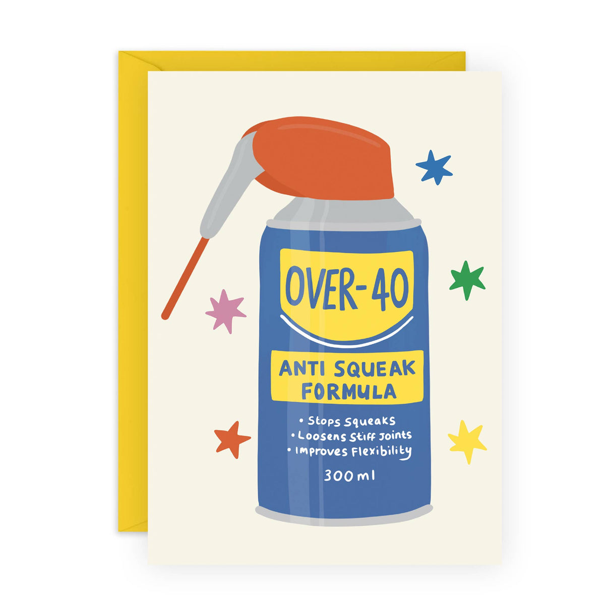 Over-40 Spray Birthday Card