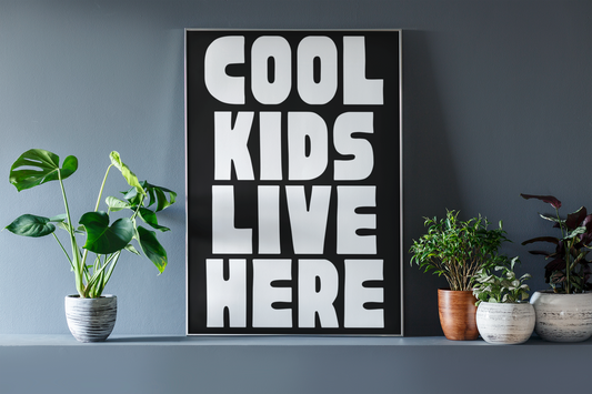 Cool Kids Live Here A4 Art Print