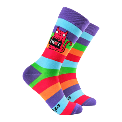 Sweary Cat Twat Socks Small