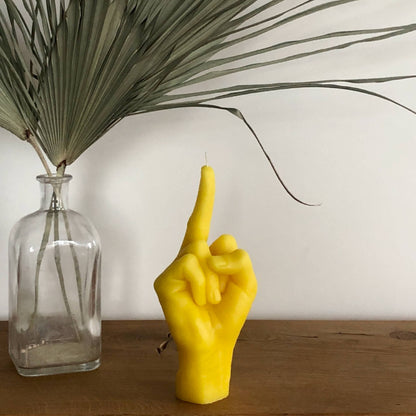 Yellow F*ck You Middle Finger Candle