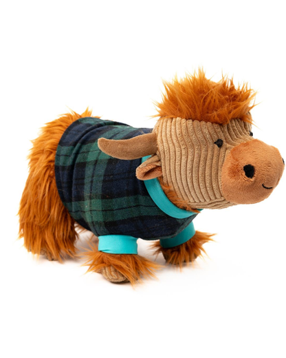Corduroy Highland Cow Plush Toy in Assorted Sizes
