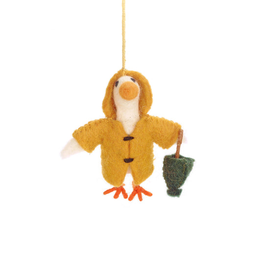 Puddles the Goose Hanging Felt Decoration