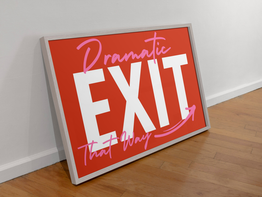 Dramatic Exit A4 Art Print