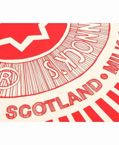 Tunnock's Teacake Wrapper Tea Towel by Gillian Kyle