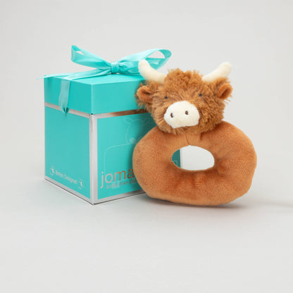 Highland Cow Baby Plush Rattle
