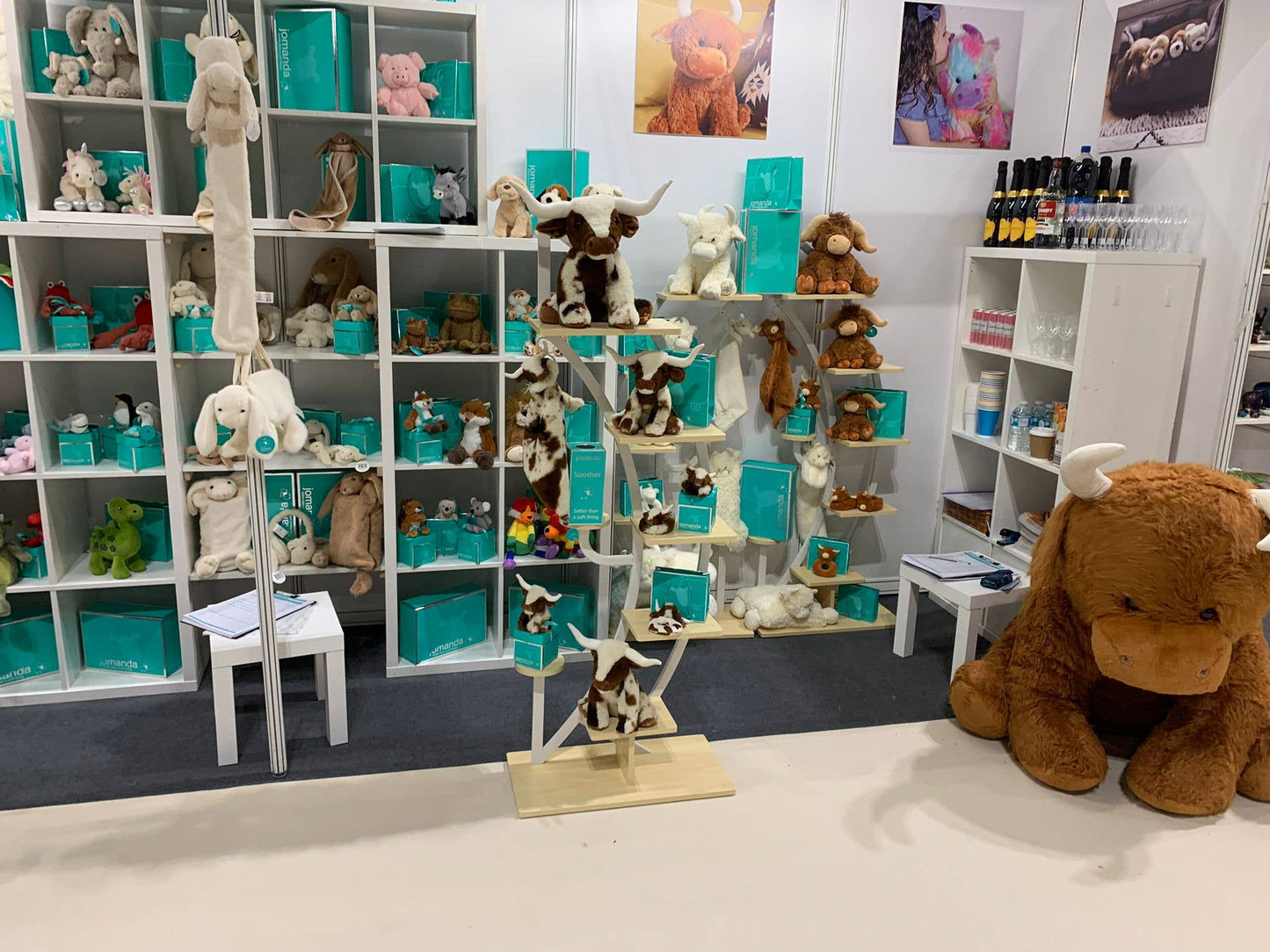 Highland Cow Plush Baby Slippers