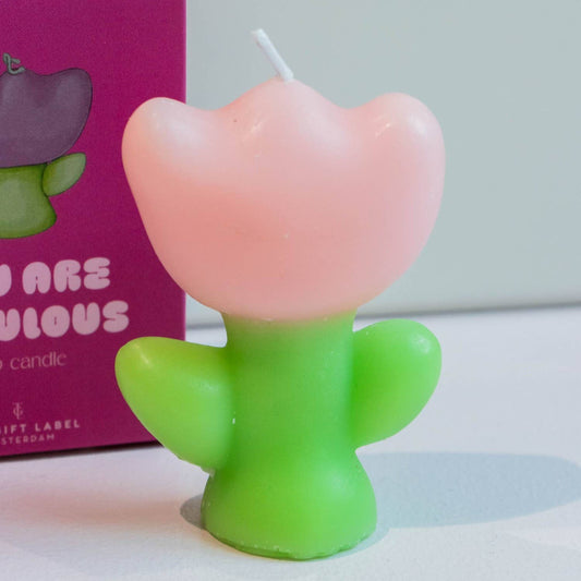 You Are Fabulous Pink Tulip Candle