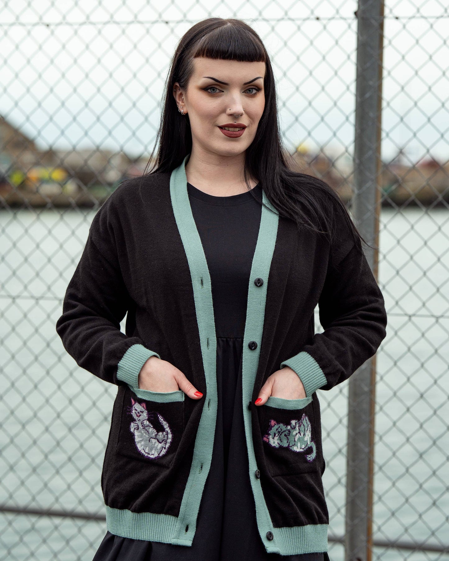 Purrfect Cats Long Cardigan Rebel Romance x Abi Perry